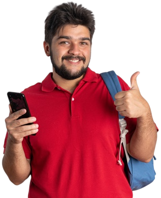 Young student viewing new notifications from Padhai Likhai